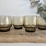 4 verres fumés vintage