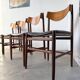Set of 4 Italian chairs by Gianfranco Frattini.