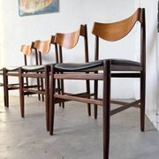 Set of 4 Italian chairs by Gianfranco Frattini.