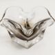 Cendrier murano carré 1960 transparent et marron
