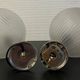 Pair of Inda metal and chiseled glass wall lights
