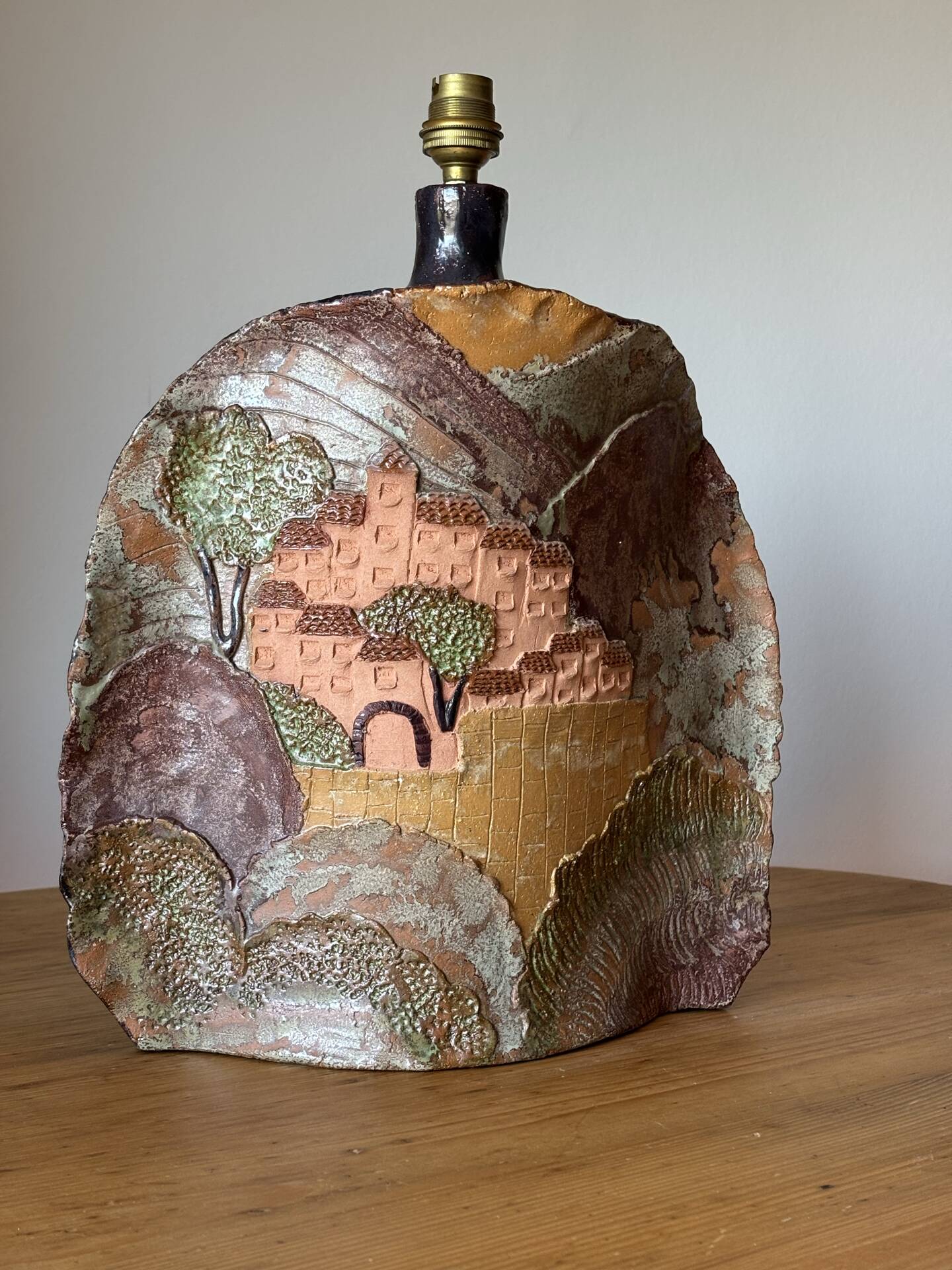 Terracotta lamp - 1970s