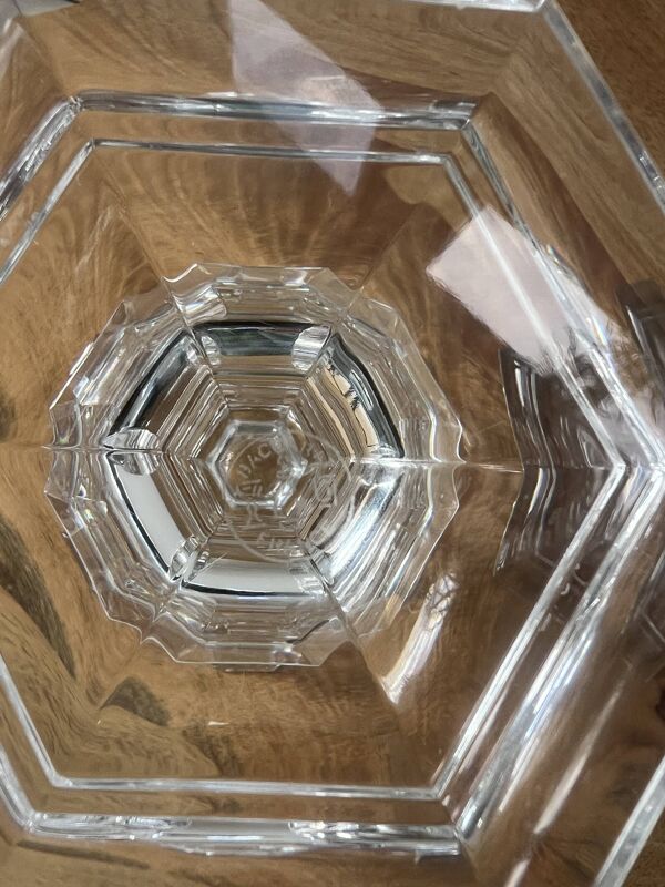 Paire de bougeoirs Baccarat en cristal taillé – Signés Baccarat France – 18