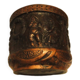 Ancienne jardinière cache pot bretby clanta n2410 h poterie personnages relief
