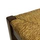 Vintage wooden stool straw seat 60s minimalist design