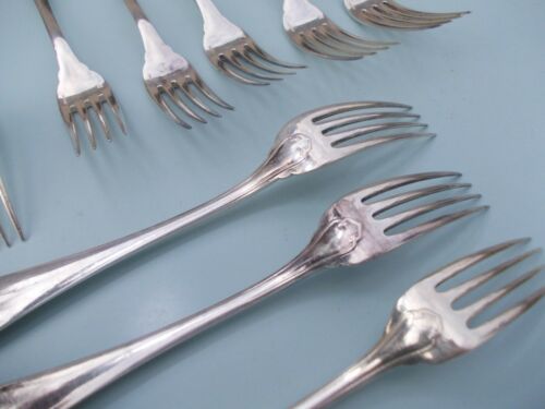 10 Christofle silver metal forks