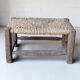 Footrest Wood / straw