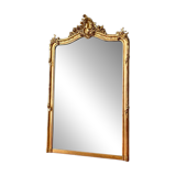 Antique gilded mirror with Louis XV pediment