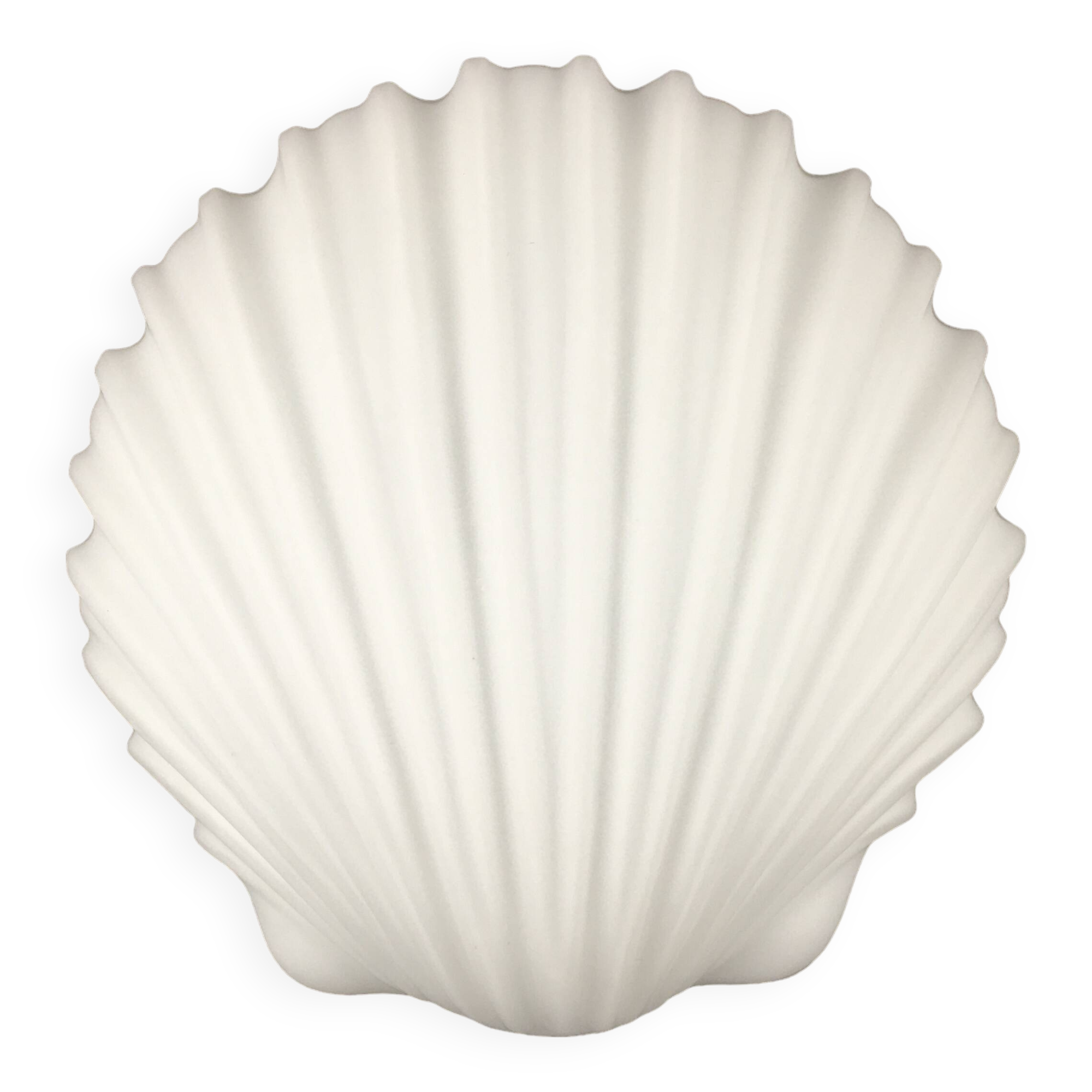 Large Minimalist Opaline Glass Shell-Shaped Wall Light from Limburg, Germany, 1970s