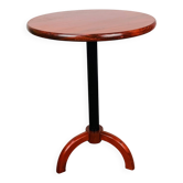 Vintage red and black wooden tripod side table