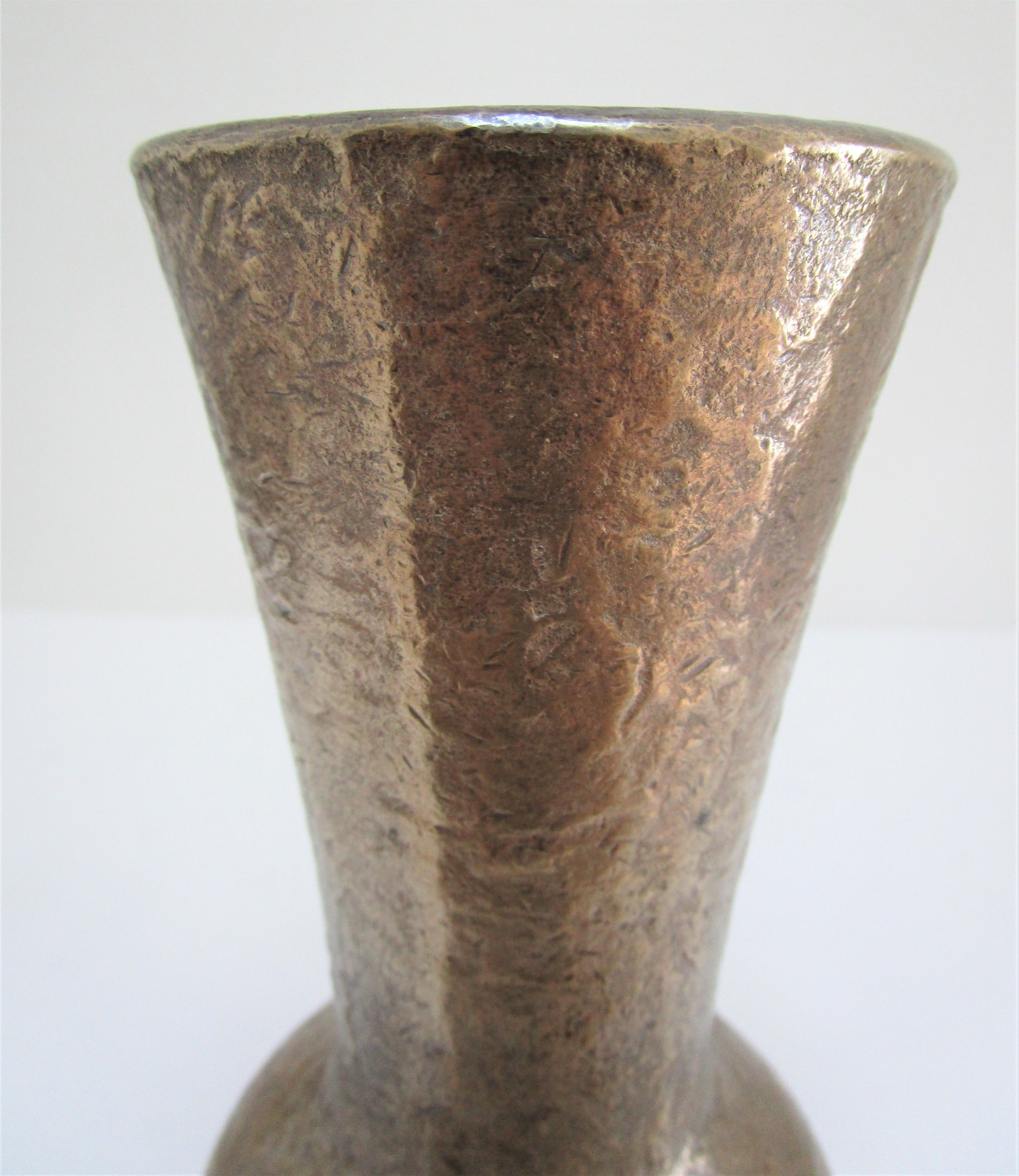 Solid bronze vase brutalist 70s