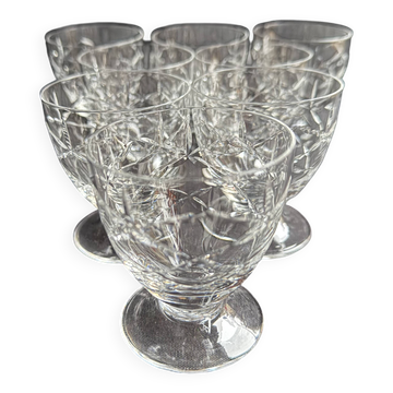 8 Wine glasses – Daum Nancy France