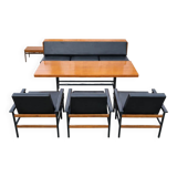 Retro sofa, armchairs & table, 1960s, “Belmondo”, Czechoslovakia