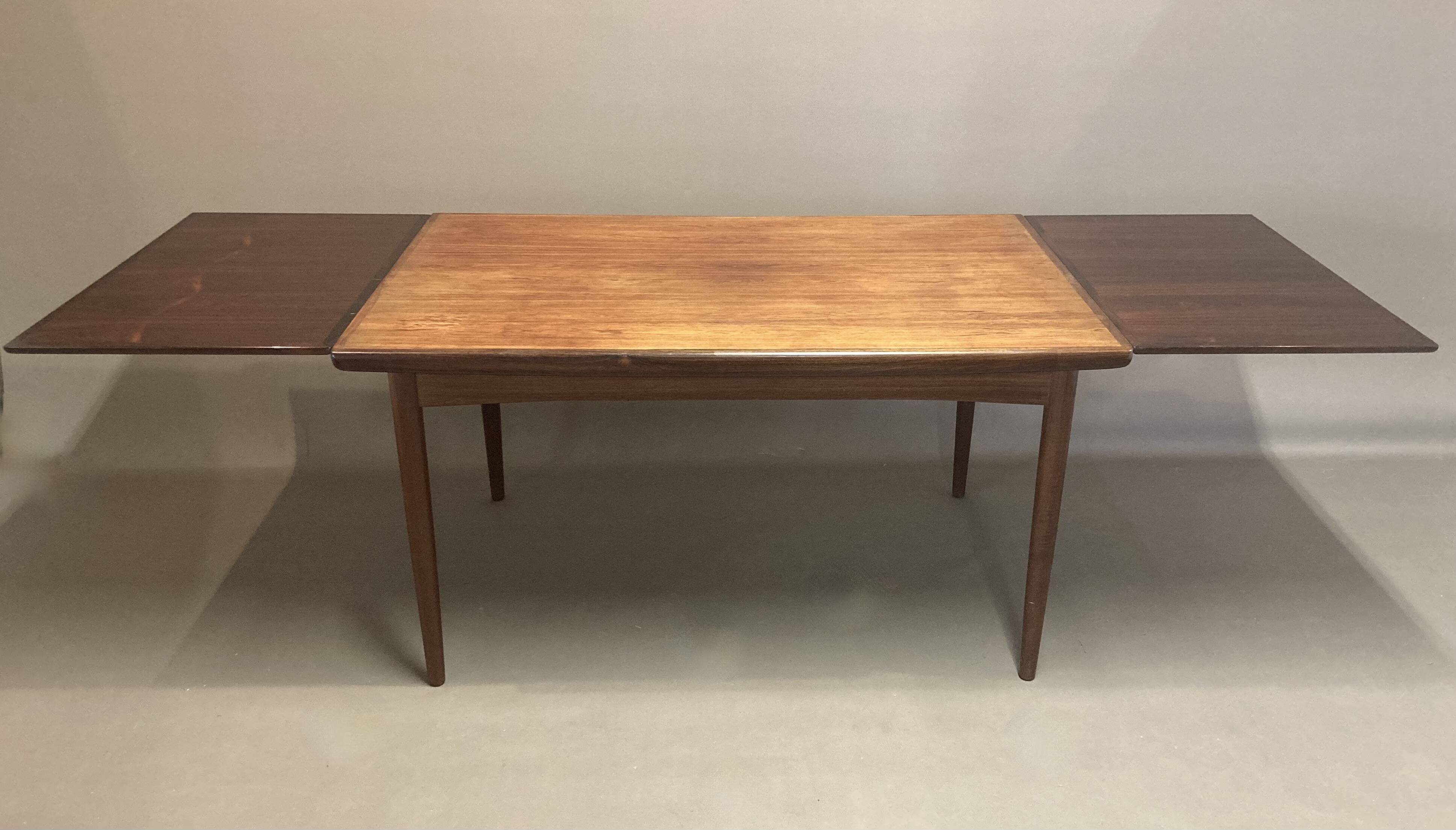 Rosewood extending high table "Scandinavian Design" 1950.