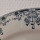 6 Flat plates in blue/green iron clay model “Mignon”, H & Cie Sarreguemines