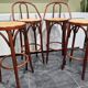Set of 4 vintage cane bistro stools