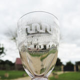 9 old port glass art deco style glass
