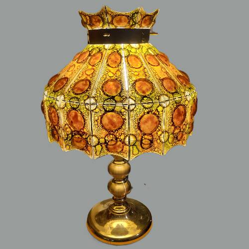 Felipe Derflingher table lamp, amber 1960,70