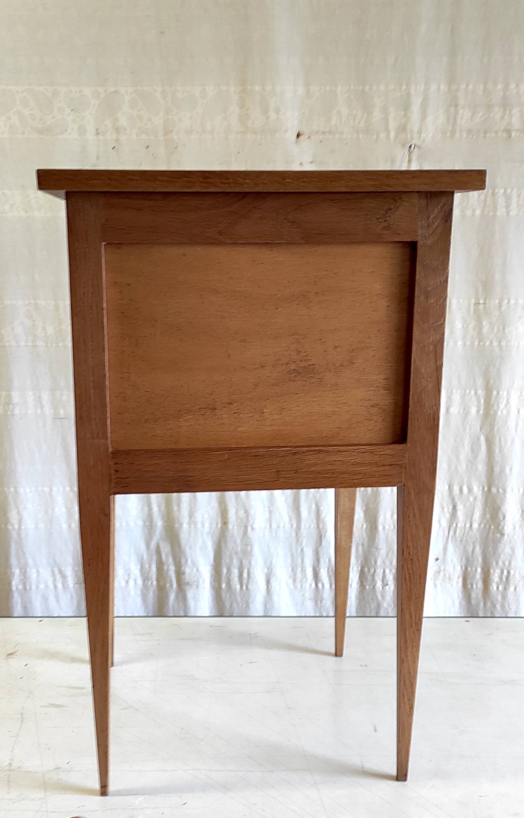 Solid wood bedside table - mid-20th century