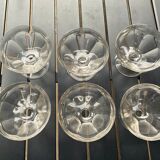 6 coupes à champagne cristal Baccarat model Talleyrand