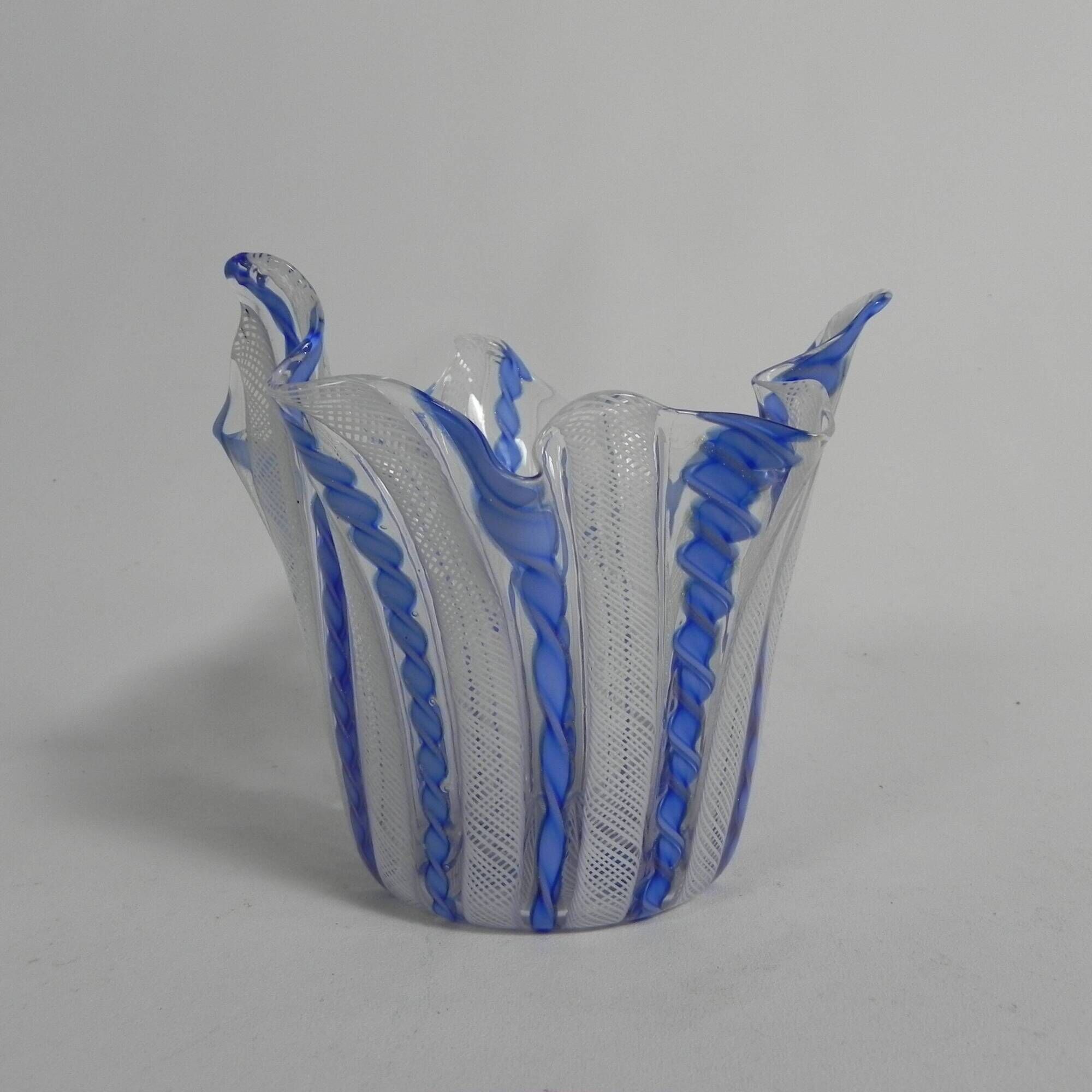 Fazzoletto vase Zanfirico by Fulvio Bianconi for Venini, Venice, Murano, 1950s