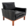 Scandinavian leather armchair, Sweden, 1960