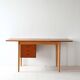Vintage Scandinavian teak two-tone desk