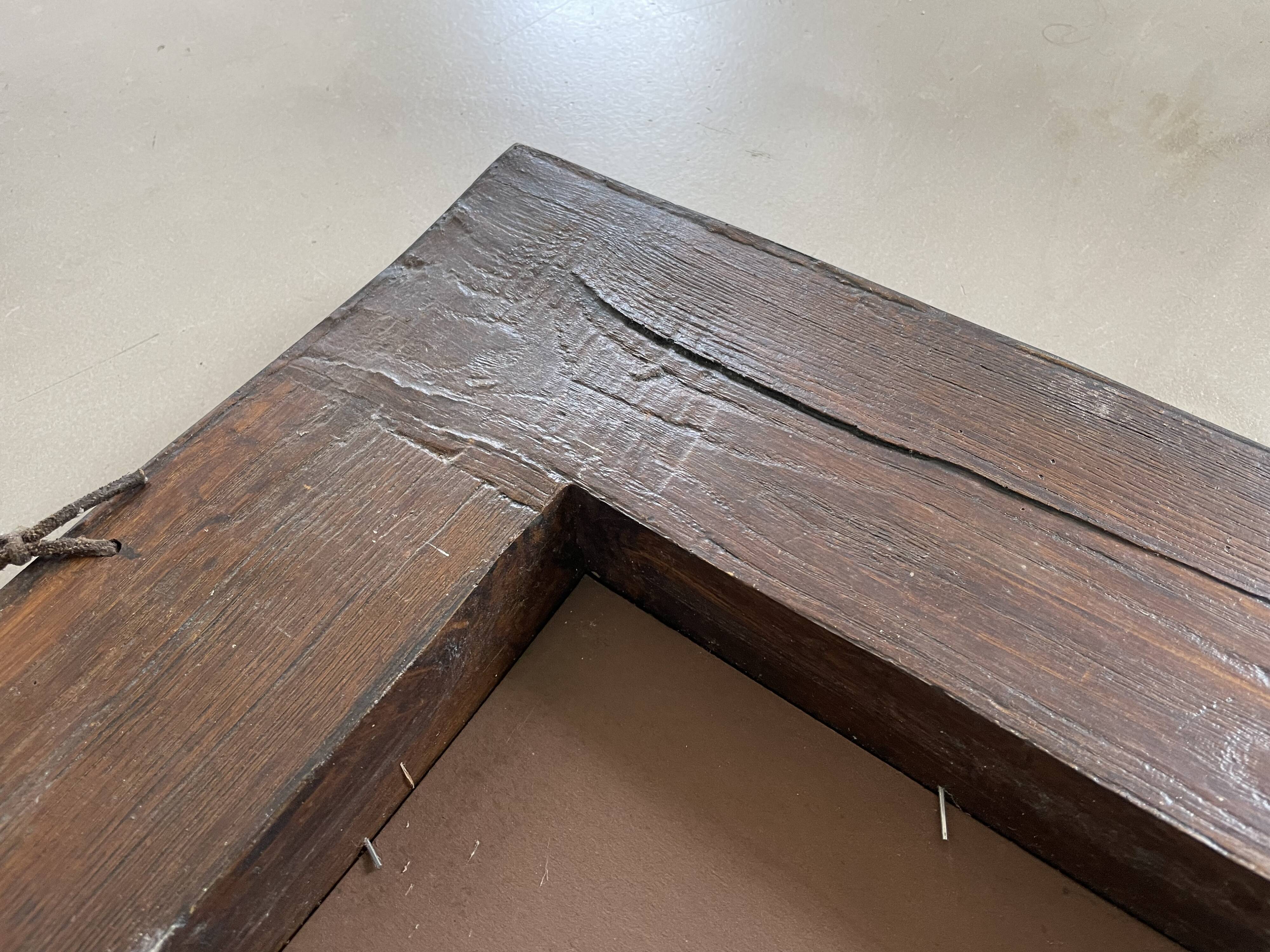 Mirror still old oak