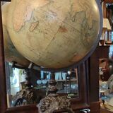 Old large terrestrial globe Lebègue Paris