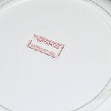FONTANGES deep salad bowl in Sarreguemines earthenware with red decoration 28 cm