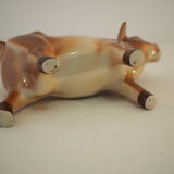 Milk jar in the shape of a vintage ceramic cow
