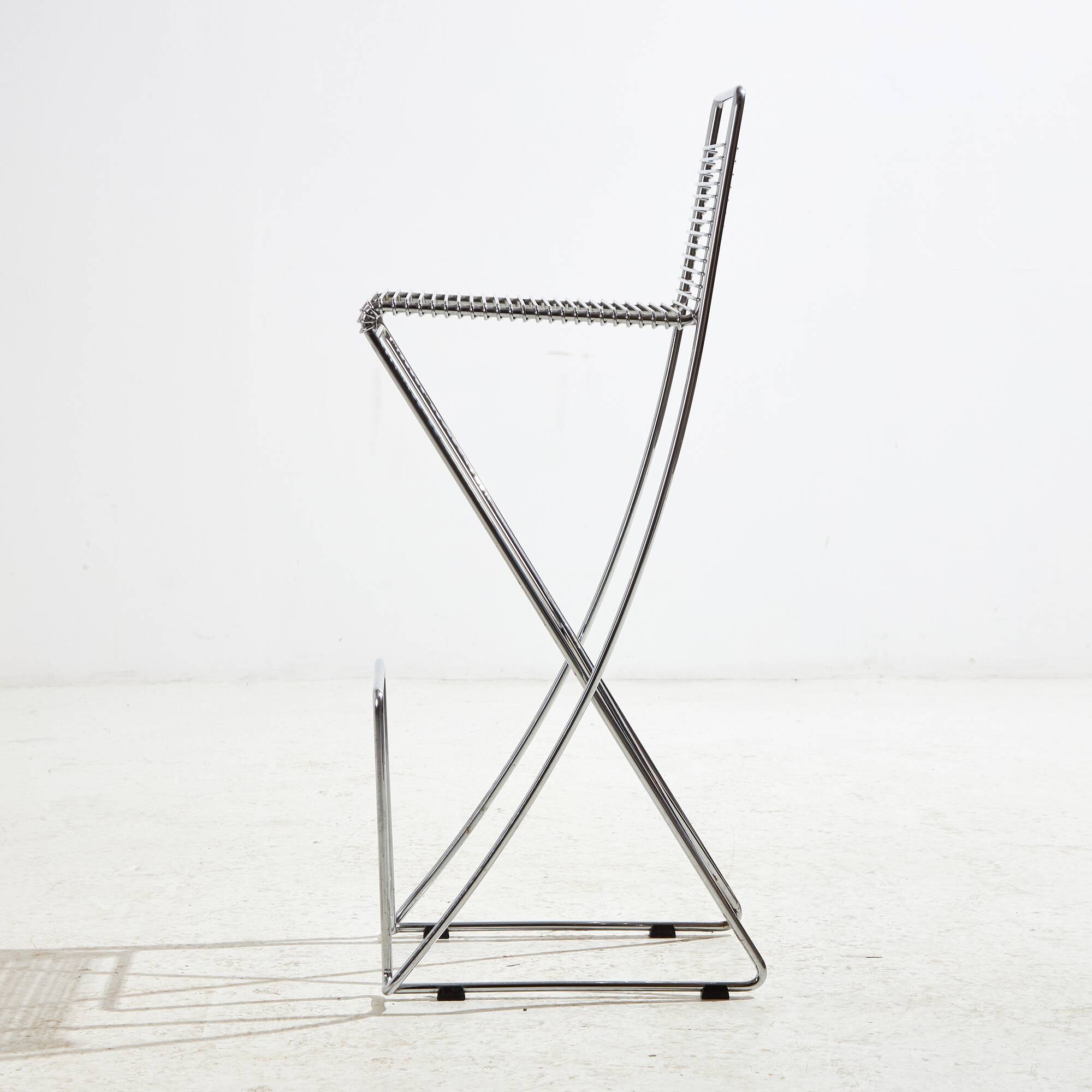 Kreuzschwinger steel bar stool by till behrens for schlubach, set of 2 (mk10476)