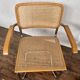 Pair of Breuer style armchair chair  made in italy vintage 1970 beige