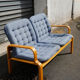 Sofa 2 places wool blue
