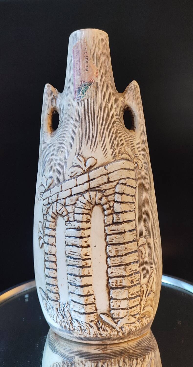 Vase signed EVA-SUD Mod. Dep vintage Italian ceramic