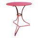 Antique wrought iron gueridon repainted in burgundy red.
