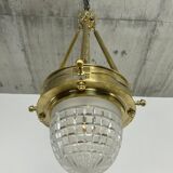 Viennese Secession Suspension in Brass attributed to Kolo Moser & Jutta Sika