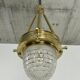 Viennese Secession Suspension in Brass attributed to Kolo Moser & Jutta Sika