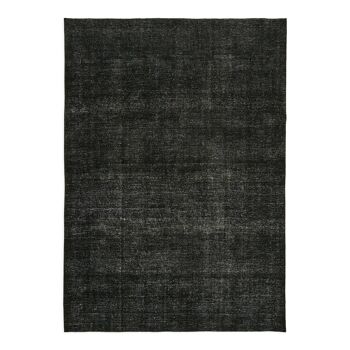 Tapis de laine noire noué à la main persan surteint des années 1970 291 cm x 400 cm