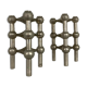 Nagel - suite of 6 "stoff" candle holders