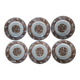 6 assiettes à dessert en opaline