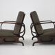1930s Pair of Restored Art Deco Adjustable Armchairs, Czechoslovakia