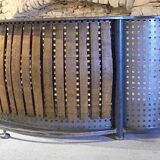 Large steel and wood counter bar