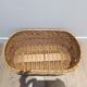 Vintage wicker rattan laundry basket