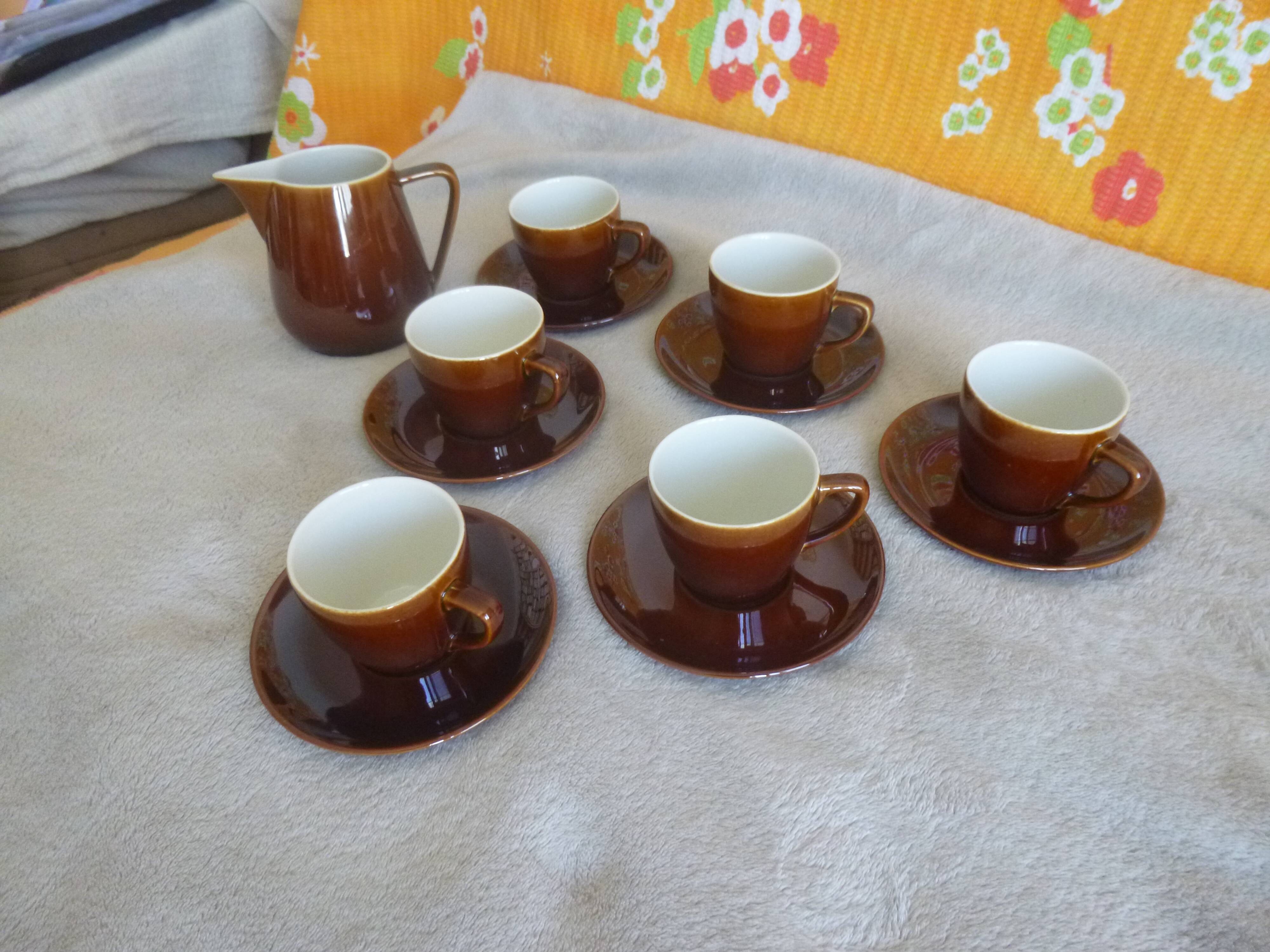 Coffee service with milk jug Villeroy & Boch model bistro 1960s