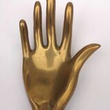 Hand, vintage ashtray, bronze