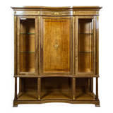 Vintage Bookcase with Brass, 1930s