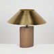 Patinated lamp in bronze and gilded steel circa 1990