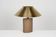 Patinated lamp in bronze and gilded steel circa 1990