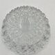 Cendrier rond en verre moulé en relief
